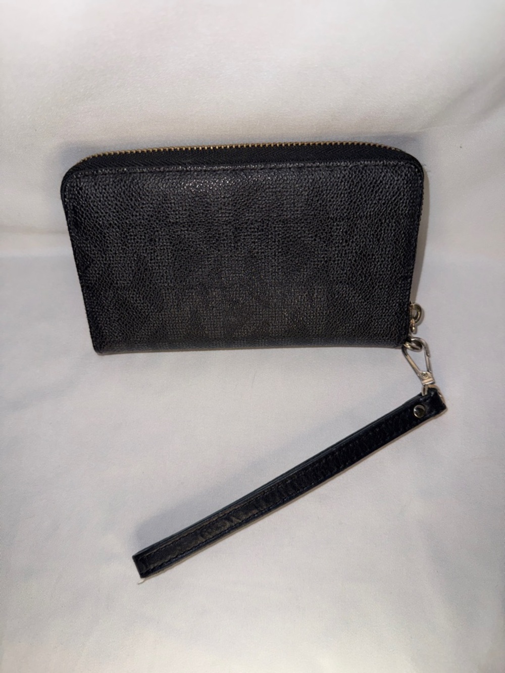 Michael Kors Jet Set Travel Medium Zip Around Wallet Black Signiture - Picture 5 of 7